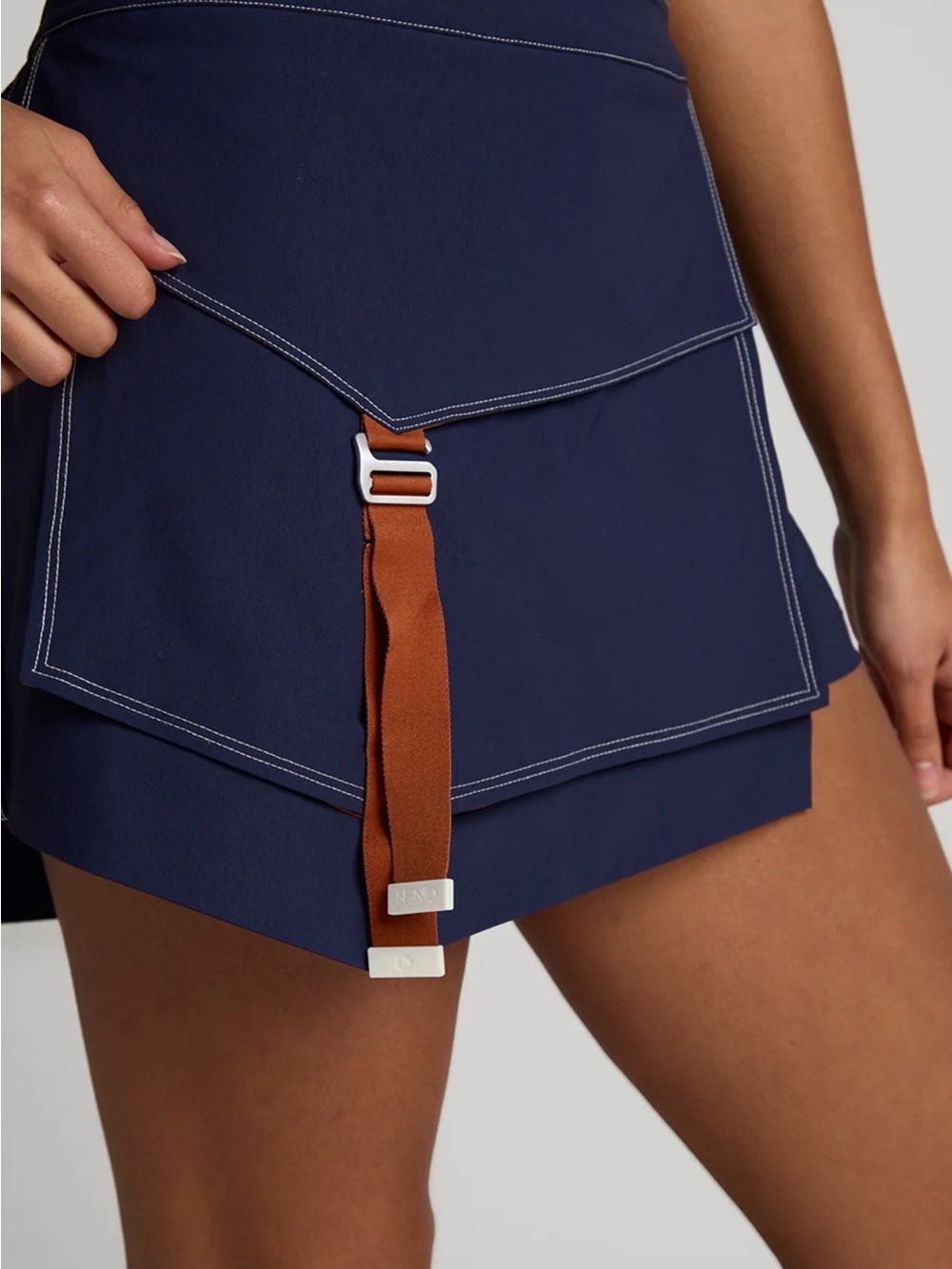 Seniq Navy Hiking Skort with Contrast Stitching - Picture 3 of 6
